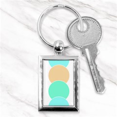 Circle T- Shirt Geo Metric Hues T- Shirt Key Chain (rectangle) by EnriqueJohnson