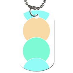 Circle T- Shirt Geo Metric Hues T- Shirt Dog Tag (one Side) by EnriqueJohnson