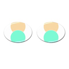 Circle T- Shirt Geo Metric Hues T- Shirt Cufflinks (oval) by EnriqueJohnson