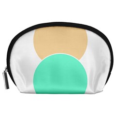 Circle T- Shirt Geo Metric Hues T- Shirt Accessory Pouch (large) by EnriqueJohnson