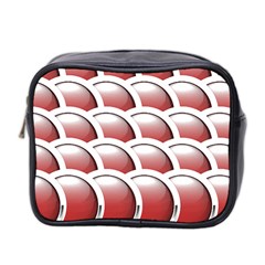 Circles Pattern T- Shirt Red Circles Pattern T- Shirt Mini Toiletries Bag (two Sides) by EnriqueJohnson