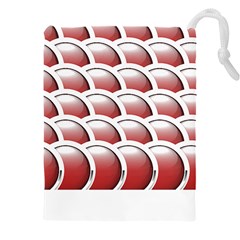 Circles Pattern T- Shirt Red Circles Pattern T- Shirt Drawstring Pouch (4xl) by EnriqueJohnson