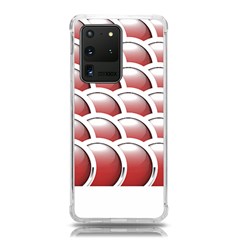 Circles Pattern T- Shirt Red Circles Pattern T- Shirt Samsung Galaxy S20 Ultra 6 9 Inch Tpu Uv Case by EnriqueJohnson