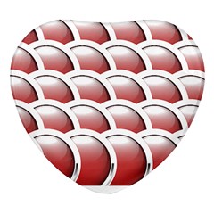 Circles Pattern T- Shirt Red Circles Pattern T- Shirt Heart Glass Fridge Magnet (4 Pack) by EnriqueJohnson