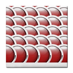 Circles Pattern T- Shirt Red Circles Pattern T- Shirt Tile Coaster by EnriqueJohnson