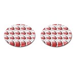 Circles Pattern T- Shirt Red Circles Pattern T- Shirt Cufflinks (Oval) Front(Pair)