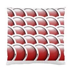 Circles Pattern T- Shirt Red Circles Pattern T- Shirt Standard Cushion Case (one Side) by EnriqueJohnson