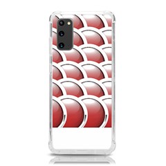 Circles Pattern T- Shirt Red Circles Pattern T- Shirt Samsung Galaxy S20 6 2 Inch Tpu Uv Case by EnriqueJohnson