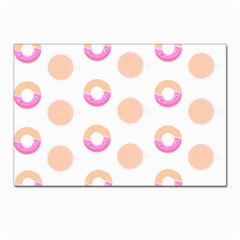 Coffee Donut Patterns T- Shirt Coffee & Donut Patterns T- Shirt Postcard 4 x 6  (pkg Of 10) by EnriqueJohnson