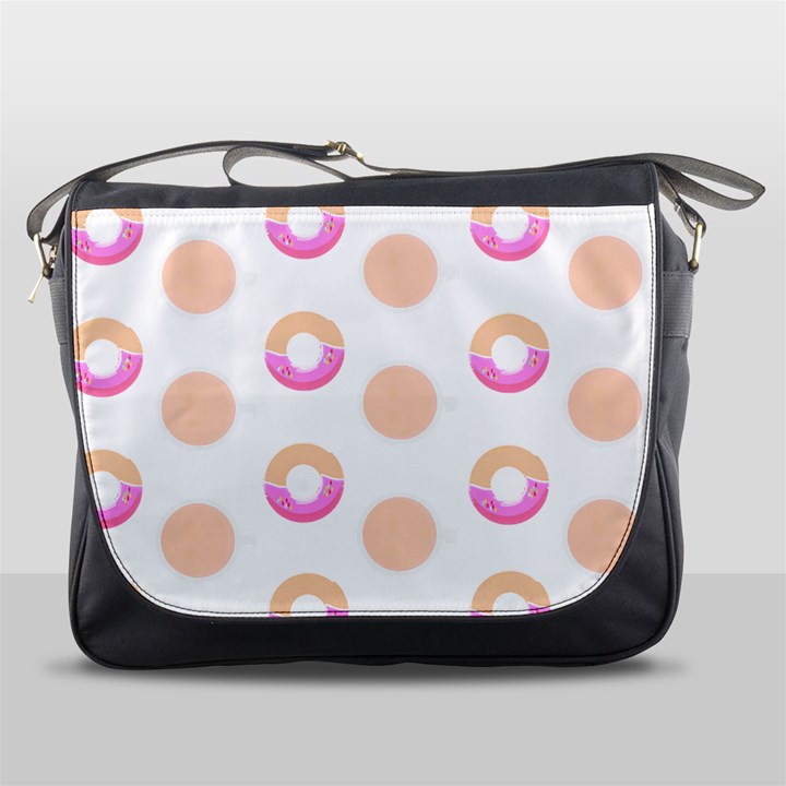 Coffee Donut Patterns T- Shirt Coffee & Donut Patterns T- Shirt Messenger Bag