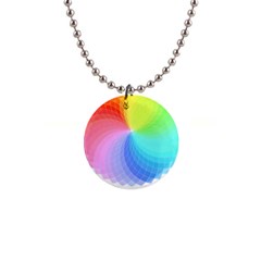 Color Wheel T- Shirt Color Wheel T- Shirt 1  Button Necklace by EnriqueJohnson