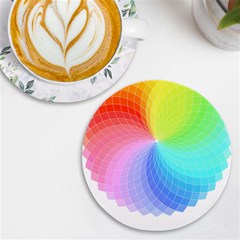 Color Wheel T- Shirt Color Wheel T- Shirt Uv Print Round Tile Coaster by EnriqueJohnson