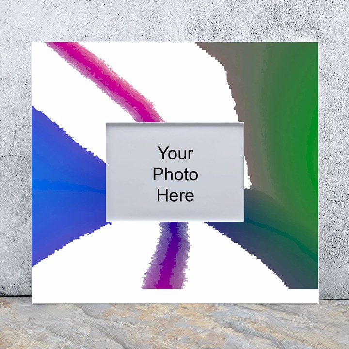 Colorful Abstract Texture Art Design T- Shirt Colorful Abstract Texture Art Design T- Shirt White Wall Photo Frame 5  x 7 