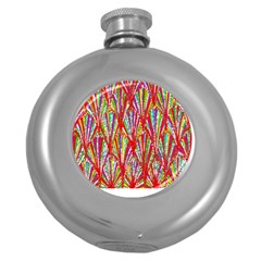 Colorful Design T- Shirt Bright Shells  T- Shirt Round Hip Flask (5 Oz) by EnriqueJohnson