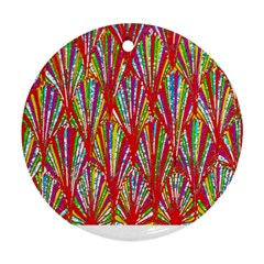 Colorful Design T- Shirt Bright Shells  T- Shirt Round Ornament (two Sides) by EnriqueJohnson