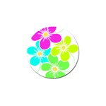 Colorful Flower T- Shirtcolorful Blooming Flower, Flowery, Floral Pattern T- Shirt Golf Ball Marker (10 pack) Front