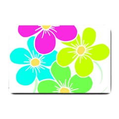 Colorful Flower T- Shirtcolorful Blooming Flower, Flowery, Floral Pattern T- Shirt Small Doormat by EnriqueJohnson