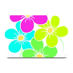 Colorful Flower T- Shirtcolorful Blooming Flower, Flowery, Floral Pattern T- Shirt Plate Mats by EnriqueJohnson