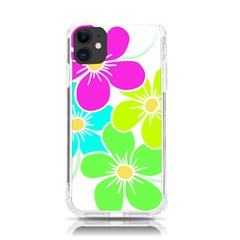 Colorful Flower T- Shirtcolorful Blooming Flower, Flowery, Floral Pattern T- Shirt Iphone 11 Tpu Uv Print Case by EnriqueJohnson