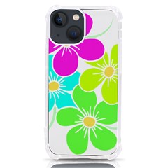 Colorful Flower T- Shirtcolorful Blooming Flower, Flowery, Floral Pattern T- Shirt Iphone 13 Mini Tpu Uv Print Case by EnriqueJohnson