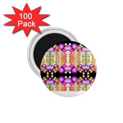 Colorful Flowers Pattern T- Shirt Colorful Wild Flowers T- Shirt 1.75  Magnets (100 pack) 