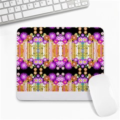 Colorful Flowers Pattern T- Shirt Colorful Wild Flowers T- Shirt Large Mousepad