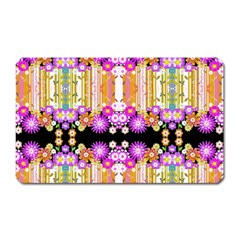 Colorful Flowers Pattern T- Shirt Colorful Wild Flowers T- Shirt Magnet (Rectangular)