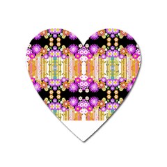 Colorful Flowers Pattern T- Shirt Colorful Wild Flowers T- Shirt Heart Magnet