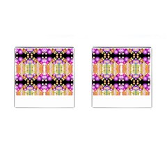 Colorful Flowers Pattern T- Shirt Colorful Wild Flowers T- Shirt Cufflinks (Square)