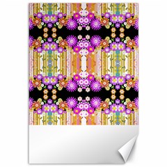 Colorful Flowers Pattern T- Shirt Colorful Wild Flowers T- Shirt Canvas 12  x 18 