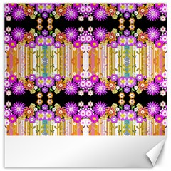 Colorful Flowers Pattern T- Shirt Colorful Wild Flowers T- Shirt Canvas 16  x 16 