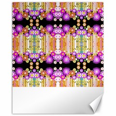 Colorful Flowers Pattern T- Shirt Colorful Wild Flowers T- Shirt Canvas 16  x 20 