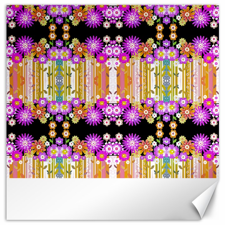 Colorful Flowers Pattern T- Shirt Colorful Wild Flowers T- Shirt Canvas 20  x 20 