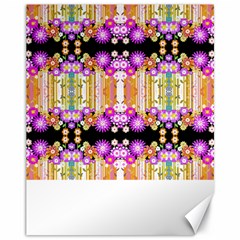 Colorful Flowers Pattern T- Shirt Colorful Wild Flowers T- Shirt Canvas 11  x 14 