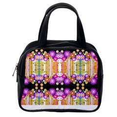 Colorful Flowers Pattern T- Shirt Colorful Wild Flowers T- Shirt Classic Handbag (One Side)