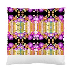 Colorful Flowers Pattern T- Shirt Colorful Wild Flowers T- Shirt Standard Cushion Case (Two Sides)