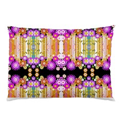 Colorful Flowers Pattern T- Shirt Colorful Wild Flowers T- Shirt Pillow Case