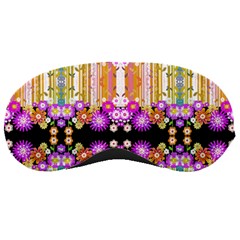 Colorful Flowers Pattern T- Shirt Colorful Wild Flowers T- Shirt Sleep Mask