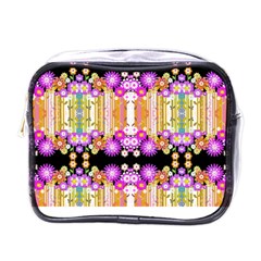 Colorful Flowers Pattern T- Shirt Colorful Wild Flowers T- Shirt Mini Toiletries Bag (one Side) by EnriqueJohnson