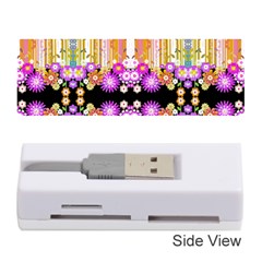 Colorful Flowers Pattern T- Shirt Colorful Wild Flowers T- Shirt Memory Card Reader (Stick)