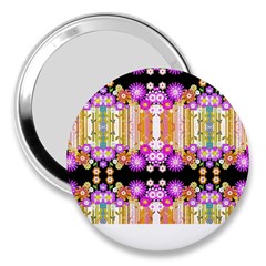 Colorful Flowers Pattern T- Shirt Colorful Wild Flowers T- Shirt 3  Handbag Mirrors