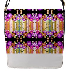 Colorful Flowers Pattern T- Shirt Colorful Wild Flowers T- Shirt Flap Closure Messenger Bag (S)