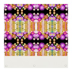 Colorful Flowers Pattern T- Shirt Colorful Wild Flowers T- Shirt Banner and Sign 3  x 3 