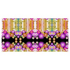 Colorful Flowers Pattern T- Shirt Colorful Wild Flowers T- Shirt Banner and Sign 4  x 2 