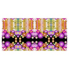 Colorful Flowers Pattern T- Shirt Colorful Wild Flowers T- Shirt Banner and Sign 6  x 3 