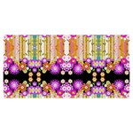 Colorful Flowers Pattern T- Shirt Colorful Wild Flowers T- Shirt Banner and Sign 6  x 3  Front