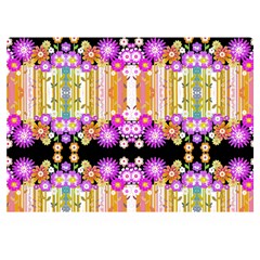 Colorful Flowers Pattern T- Shirt Colorful Wild Flowers T- Shirt Premium Plush Fleece Blanket (Extra Small)