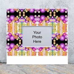 Colorful Flowers Pattern T- Shirt Colorful Wild Flowers T- Shirt White Wall Photo Frame 5  x 7 