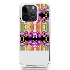 Colorful Flowers Pattern T- Shirt Colorful Wild Flowers T- Shirt iPhone 14 Pro TPU UV Print Case