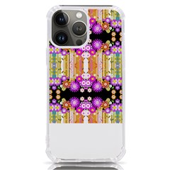 Colorful Flowers Pattern T- Shirt Colorful Wild Flowers T- Shirt iPhone 13 Pro Max TPU UV Print Case